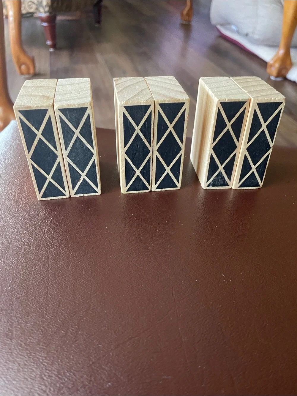 Wood RISERS THOMAS & FRIENDS BRIO Compatible WOODEN TRAIN TRACK SUPPORT LOT OF 6
